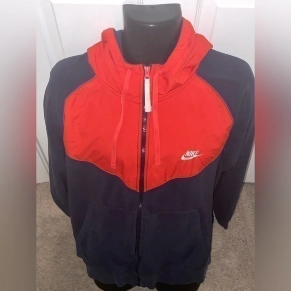 Nike NSW Polar Fleece Wind-runner 929114 451 Navy/White-Red New Men's Size 2XL